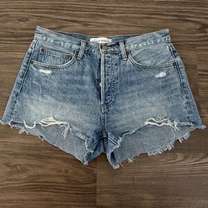ARITZIA Denim Forum Medium Wash Jean Shorts